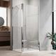 ELEGANT 700x700mm Frameless Pivot Shower Enclosure with 6mm Extra Toughened Glass Screen Reversible Shower Cubicle Door