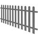 Tidyard Outdoor WPC Picket Fence Garden Fencing Panel Patio Edging Barrier Door 200x80 cm Grey
