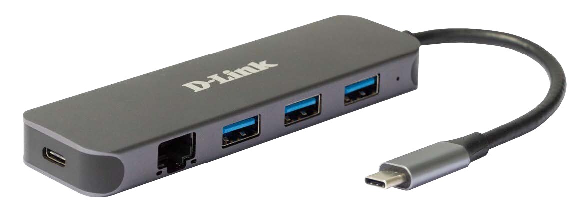 D-Link DUB-2334 D-Link DUB-2334 USB-C nach 1000MBit Adapter mit USB-Hub retail Image