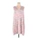 24/7 Maurices Casual Dress: Pink Tie-dye Dresses - Women's Size 4X