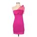 Blue Blush Cocktail Dress - Mini: Pink Dresses - New - Women's Size Small