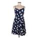 Old Navy Casual Dress - Fit & Flare: Blue Print Dresses - Women's Size Medium