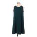 Madewell Casual Dress - Midi: Teal Solid Dresses - Women's Size X-Small
