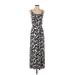 Ann Taylor LOFT Outlet Casual Dress Scoop Neck Sleeveless: Black Dresses - Women's Size Small Petite