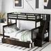 Twin over Full Bunk Bed With Drawer,Storage And Guard Rail,Solid Construction,Kids Bedroom Sets