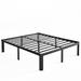 Ebern Designs Tykesha 12" Heavy Duty Bed Frame No Box Spring Needed, Metal Platform Bed Frame w/ Round Corners Metal in Black | Wayfair