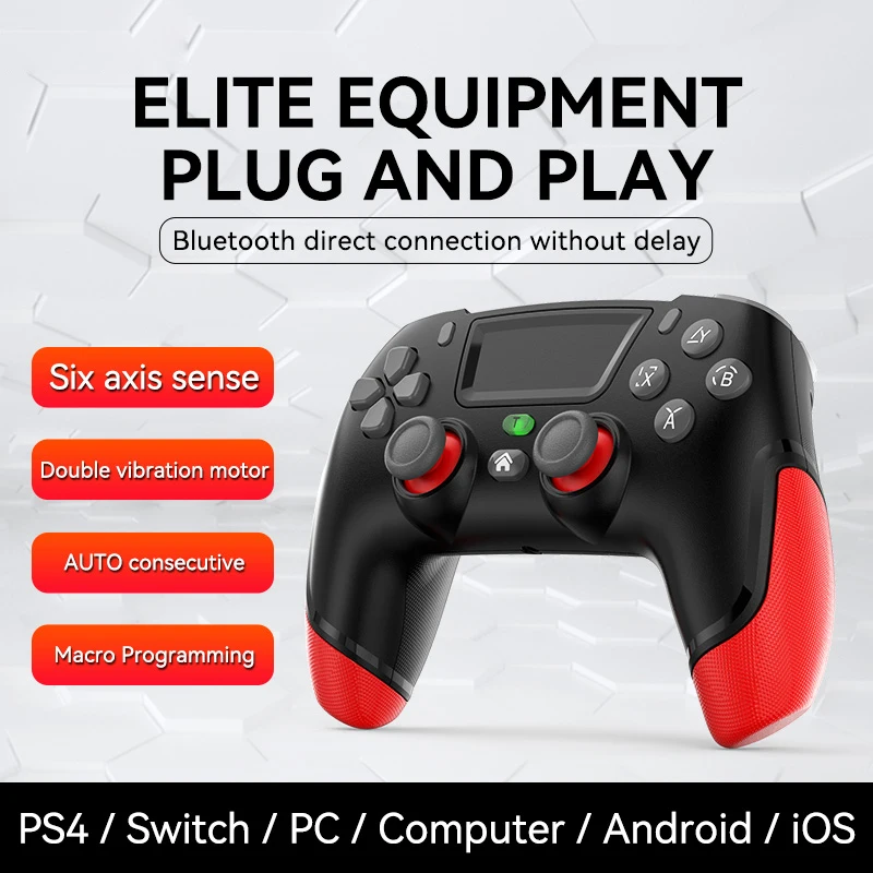 Game controller für ps4 kompatibel mit ps4/slim/pro/pc mit 360 ° Joystick/Dual Vibration/6-Achsen-Bewegungs-Gamepad