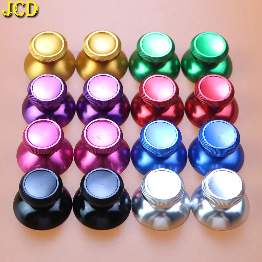 JCD 2PCS Bunte Aluminium Metall 3D Analog Thumb-Stick Grip Pilz Joystick Kappe Für Xbox 360 Gamepad Controller Image