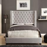 Furniture of America Arun Modern Fabric Low Profile Panel Bed