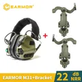 EARMOR Tactical Headset M31 MOD4 Active Headset Electronic Hearing Protector with Bracket Military