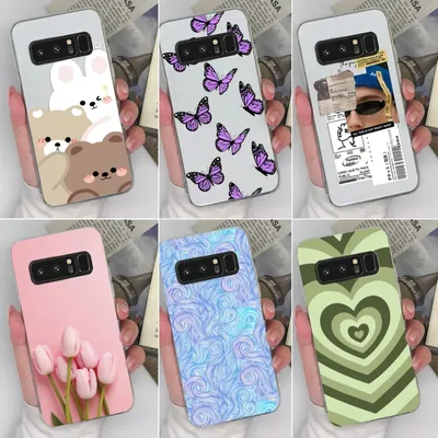 For Samsung Galaxy Note5 Note8 Note9 Case Beautiful Daisy Coque Shock Resistant Back Cover For Note 5 Note 8 Note 9 Funda Shell