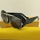 Hot 2024 New Top Quality Fashion Black Acetate Sunglasses For Steampunk Retro Ladies Brand Designer