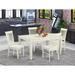 East West Furniture 5 Piece Kitchen Table Set- a Dining Table with Butterfly Leaf and 4 Dining Chairs(Finish Options)