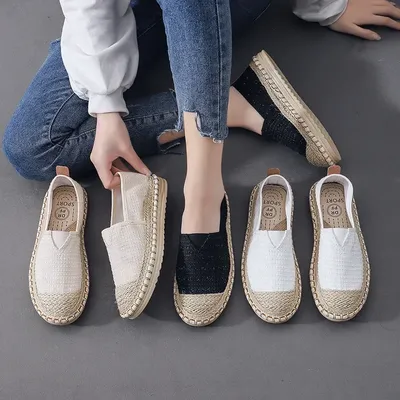 Sommer Neue frauen Schuhe Mode Gewebt Atmungsaktive Leichte Bequeme Leinwand Schuhe für Frauen Zapatos De Mujer