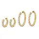 2023 New Arrive High Quality Gold Plated White Clear CZ Paved Rope Chain Band 20mm 32mm Small Medium