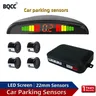 BQCC sensori di parcheggio per auto Kit di parcheggio Display a LED 22mm 4 sensori