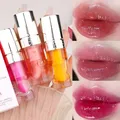 Violet Jelly Lip Oil Moisturizing Transparent Lip Plumper Big Brush Crystal Peach Lipgloss Hydrating