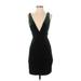 Lulus Cocktail Dress - Mini: Black Solid Dresses - Women's Size Small