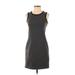 Theory Casual Dress - Sheath High Neck Sleeveless: Gray Solid Dresses - Women's Size 00