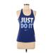 Nike Active Tank Top: Blue Graphic Activewear - Women's Size Medium
