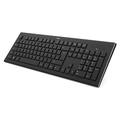 Hama Kabellose Tastatur "Cortino" (ergonomische Tastatur, deutsches Tastenlayout QWERTZ mit Nummernblock für PC und Laptop, flache Tastatur mit 12 Media-Tasten, höhenverstellbare Funktastatur) schwarz
