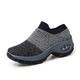 Femme Basket Chaussures Flyknit Extérieur du quotidien Talon Bas Bout rond Décontractées Confort Minimalisme Marche Tissage Volant Mocassins Noir Violet Gris