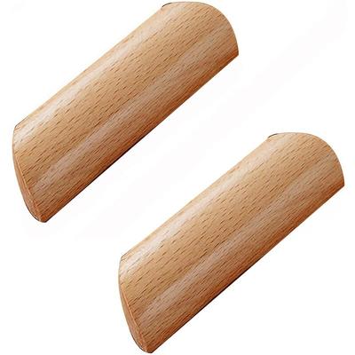 10 Stück Möbelgriff aus Holz Fächerform 64mm Holzgriffe für Möbel Kleiderschrank Schrank Image