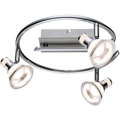 Deckenleuchte 3 Flammig Spotrondell schwenkbar Deckenlampe Chrom, Acryl, 3x led 5 Watt 330 Lumen Image