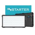 Instarter magnetische RGB LED Videoleuchte mit App-Steuerung I 10W als dimmbares Streaming-Licht & Handy-Licht I Bi-Color im Pocket-Format I Vlogging Light mit Kugelkopf & Diffusor I 96 Min. Akku