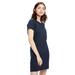 US Blanks US401 Women's Cotton T-Shirt Dress in Navy Blue size XL | Ringspun US0401