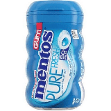 Mentos Pure Fresh Mint Sugar-Free Chewing Gum with Xylitol 50 Piece Bottle 3.53Oz. (Pack Of 1)