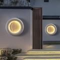 Outdoor LED Wall Light Modern LED Waterproof Moon Wall Lantern SconceTerrace Garage Garden Office Shop Exterior Wall Fixture 110-240V