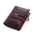 Gubintu Männer kurze Brieftasche aus echtem Leder Unternehmen Mode Brieftasche Crazy Horse Rindsleder Doppel-Reißverschluss-Geldbörse