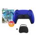PlayStation 5 DualSense Controller Cobalt Blue with Horizon Forbidden West and Mytrix Hard Shell Controller Protective Case - 3 in 1 Bundle for PS5