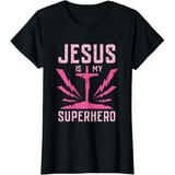 Hilarious and Devoted Women s Superhero Shirt - JESUS Saves