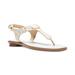 Mk Plate Flat Thong Sandals - White - Michael Kors Flats