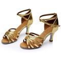 Miayilima Gold 41 High Heels for Women Girl Latin Dance Shoes Med Heels Satin Shoes Party Tango Salsa Dance Shoes