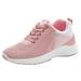 KaLI_store Womens Casual Sneakers Walking Shoes for Women Casual Lace Up Lightweight Tennis Running Shoes Pink 7