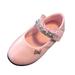 Odeerbi Kids Girls Leather Mary Jane Shoes Princess Flats Shoes Soft Soled Princess Shoes Student Leather Dance Shoes 2024 Fashionable Flat Sole Performance Shoes Pink 8-9 Years