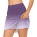 Purple Dresses Womens Casual Solid Tennis Skirt Yoga Sport Active Skirt Shorts Skirt Prom Dresses 2024