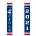 LEHOZIHEQ Welcome 4th of July Banner Decorations Hanging American Flag Banners Red White Blue Patriotic Porch Sign Stars Stripes Independence Day Hanging Banner for Memorial Day Labor Party Decor