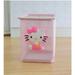 Sanrio Hello Kitty Cartoon Kawaii Metal Hollowed Pen Container Girl Heart Desk Storage Box Multi-functional Desktop Decoration