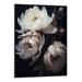 PRATYUS Peony Black and White Botanical Flower Poster Picture Art Print Canvas Wall Home Living Room Decor Classroom Kitchen Bedroom Aesthetics Decoration (framed 16x20 Inch)