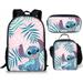 3 Piece Stitch Backpack Cartoon School Bags For Teen Boys And Girls With Backpack Lunch Bag And Pencil Box 16 Inches