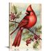 Gotuvs Merry Christmas Cardinal Canvas Wall Decor Cardinal Canvas Wall Decoration Farmhouse House Canvas Poster Decor Xmas Holiday Artwork for Living Room Kitchen Wall Picture