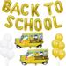 NANDIYNZHI ramadan decorations for home Back To School Decorations Hanging Gold Party Decorations School Bus Balloon |Welcome Back Banner Ceiling Decorations For Classroom Decor First Day Of School