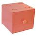 SHNWU Desktop Storage Box Plastic Stackable Square Desk Organizer with Drawer for Home Paper Clips Office Supply Accessory Pink