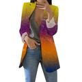 JDEFEG Tan Long Jacket Womens Casual Elegant Long Sleeve Blazer Jacket Plus Size Solid Color Work Oversized Work Office Jacket Blazer Petite Fall Coats for Women Orange L