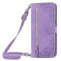 Hee Hee Smile Phone Case for Nokia X30 5G With Long Lanyard Case Zipper Leather Wallet Shell Zipper Wallet Flip Case Phone Cover Wrist Strap