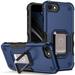 iPhone SE 2022 Case (3rd Gen)/iPhone SE 2020 Case/iPhone 8 Case/iPhone 7 Case Ring Holder Stand Rugged Hybrid Heavy Duty Cover All-inclusive Phone Case for iPhone 4.7 inch Blue